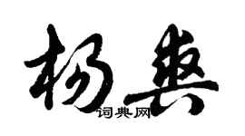 胡问遂杨爽行书个性签名怎么写