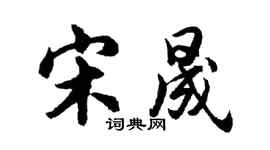 胡问遂宋晟行书个性签名怎么写