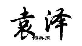 胡问遂袁泽行书个性签名怎么写