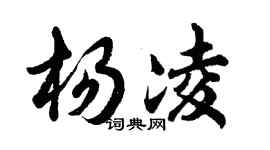 胡问遂杨凌行书个性签名怎么写