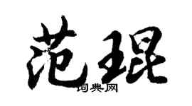 胡问遂范琨行书个性签名怎么写