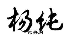 胡问遂杨纯行书个性签名怎么写