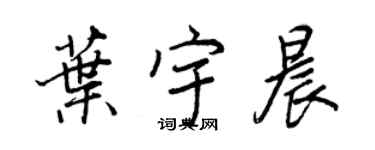 王正良叶宇晨行书个性签名怎么写