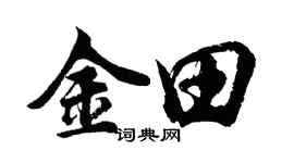 胡问遂金田行书个性签名怎么写