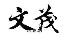 胡问遂文茂行书个性签名怎么写