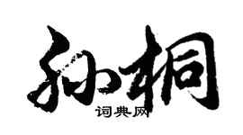 胡问遂孙桐行书个性签名怎么写