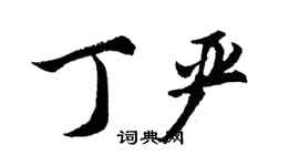 胡问遂丁严行书个性签名怎么写