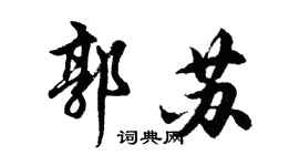 胡问遂郭苏行书个性签名怎么写