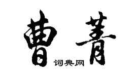 胡问遂曹菁行书个性签名怎么写