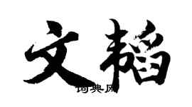 胡问遂文韬行书个性签名怎么写