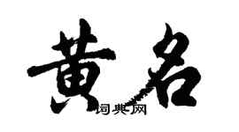 胡问遂黄名行书个性签名怎么写