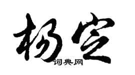 胡问遂杨定行书个性签名怎么写