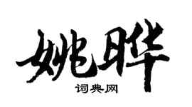 胡问遂姚晔行书个性签名怎么写