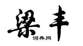 胡问遂梁丰行书个性签名怎么写
