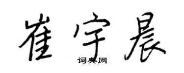 王正良崔宇晨行书个性签名怎么写