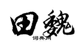 胡问遂田魏行书个性签名怎么写