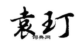 胡问遂袁玎行书个性签名怎么写