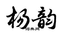 胡问遂杨韵行书个性签名怎么写