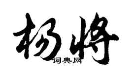 胡问遂杨将行书个性签名怎么写