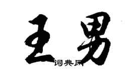 胡问遂王男行书个性签名怎么写