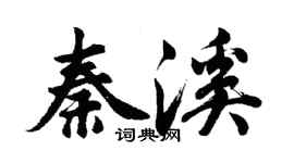胡问遂秦溪行书个性签名怎么写