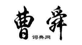 胡问遂曹舜行书个性签名怎么写