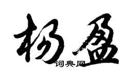 胡问遂杨盈行书个性签名怎么写