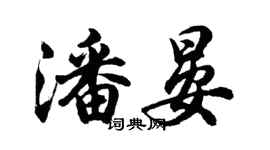 胡问遂潘晏行书个性签名怎么写