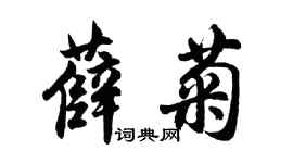 胡问遂薛菊行书个性签名怎么写