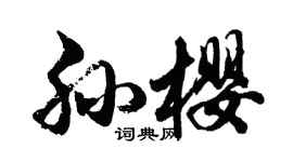 胡问遂孙樱行书个性签名怎么写