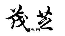 胡问遂茂芝行书个性签名怎么写