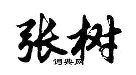胡问遂张树行书个性签名怎么写
