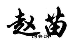 胡问遂赵苗行书个性签名怎么写
