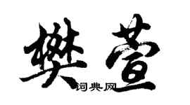 胡问遂樊萱行书个性签名怎么写
