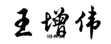 胡问遂王增伟行书个性签名怎么写