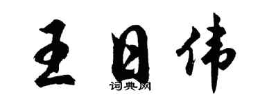 胡问遂王日伟行书个性签名怎么写