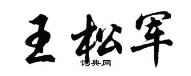 胡问遂王松军行书个性签名怎么写