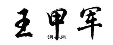 胡问遂王甲军行书个性签名怎么写