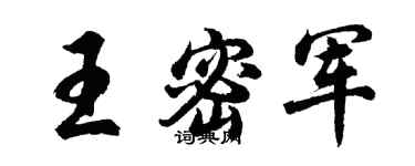 胡问遂王密军行书个性签名怎么写