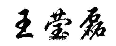 胡问遂王莹磊行书个性签名怎么写