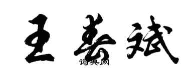 胡问遂王春斌行书个性签名怎么写