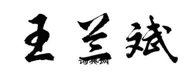 胡问遂王兰斌行书个性签名怎么写
