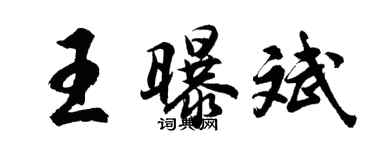 胡问遂王曝斌行书个性签名怎么写