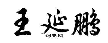 胡问遂王延鹏行书个性签名怎么写
