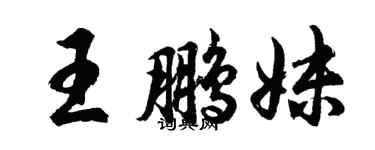胡问遂王鹏妹行书个性签名怎么写
