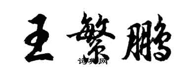 胡问遂王繁鹏行书个性签名怎么写
