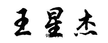 胡问遂王星杰行书个性签名怎么写