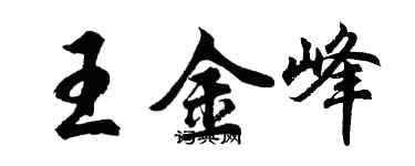 胡问遂王金峰行书个性签名怎么写
