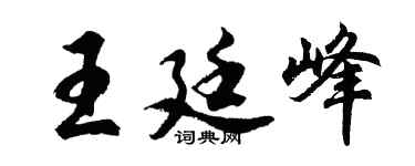 胡问遂王廷峰行书个性签名怎么写