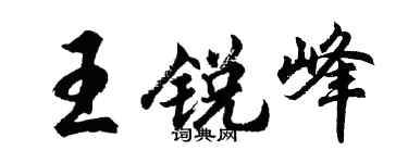 胡问遂王锐峰行书个性签名怎么写
